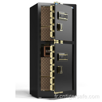 Tiger Safes 2 portes noir 150 cm de haut verrouillage électrique